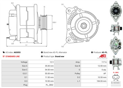 AS-PL A6505S EAN: 5902129086475.