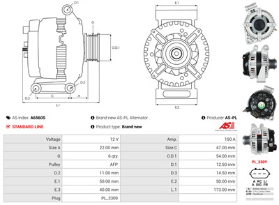 AS-PL A6560S EAN: 5902129101741.