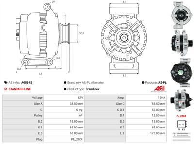 AS-PL A6564S EAN: 5902129101895.