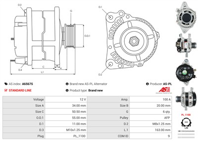 AS-PL A6567S EAN: 5902129101925.