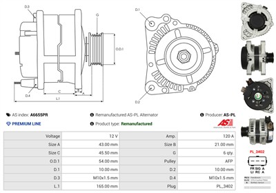 AS-PL A6655PR EAN: 5902129161028.