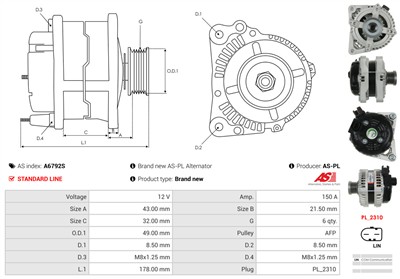 AS-PL A6792S EAN: 5902129212782.