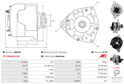 AS-PL A6819S EAN: 5902129226727.