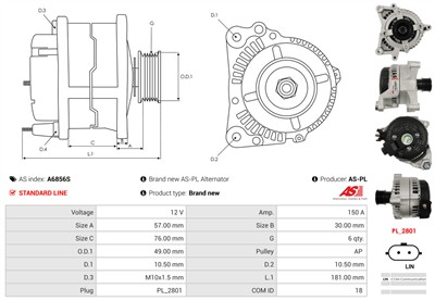 AS-PL A6856S EAN: 5902129240495.