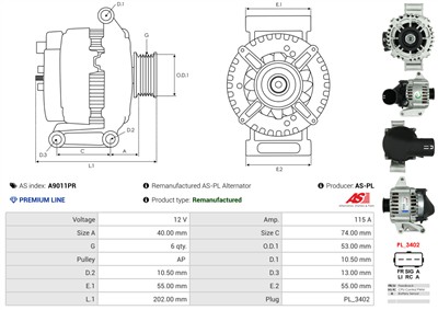 AS-PL A9011PR EAN: 5902129080954.