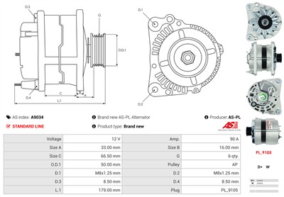 AS-PL A9034 EAN: 5901259437911.