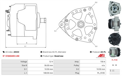 AS-PL A9222 EAN: 5902129033639.