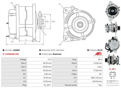 AS-PL A9280S EAN: 5902129098003.