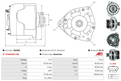 AS-PL A9299S EAN: 5902129111788.