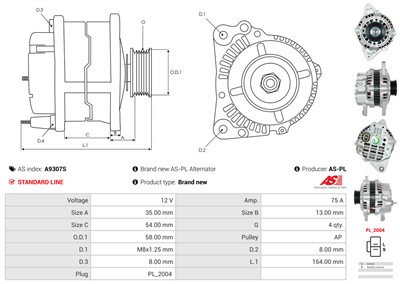 AS-PL A9307S EAN: 5902129121862.