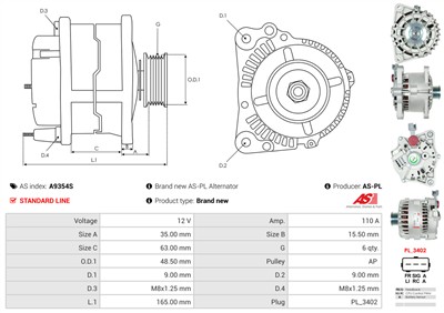 AS-PL A9354S EAN: 5902129146834.