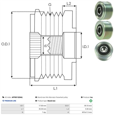 AS-PL AFP0013(INA) EAN: 5902129089414.