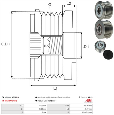 AS-PL AFP0013 EAN: 5901259408669.