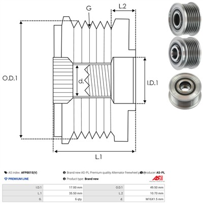 AS-PL AFP0015(V) EAN: 5901259478976.