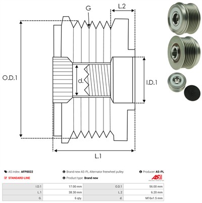 AS-PL AFP0022 EAN: 5901259408768.
