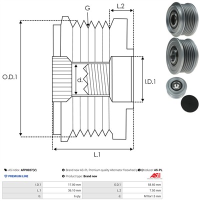 AS-PL AFP0027(V) EAN: 5901259479256.