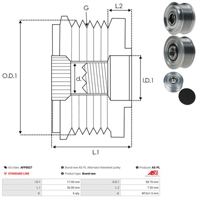 AS-PL AFP0027 EAN: 5901259436174.