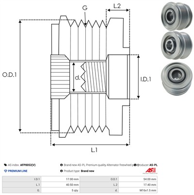 AS-PL AFP0052(V) EAN: 5901259479423.