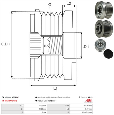 AS-PL AFP3037 EAN: 5902129016786.