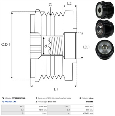 AS-PL AFP3044(LITENS) EAN: 5902129052173.