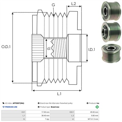 AS-PL AFP5007(INA) EAN: 5902129037507.