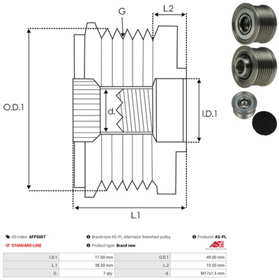 AS-PL AFP5007 EAN: 5901259439359.