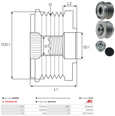 AS-PL AFP6002 EAN: 5901259409048.