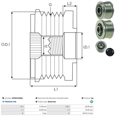 AS-PL AFP6012(INA) EAN: 5902129037255.