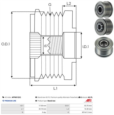 AS-PL AFP6012(V) EAN: 5901259479232.