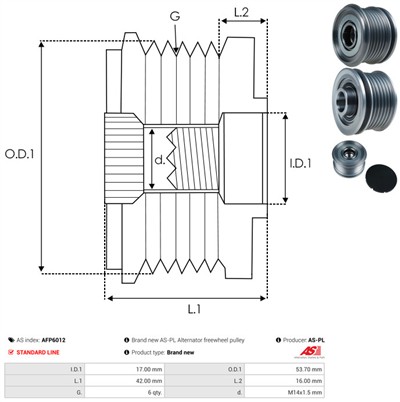 AS-PL AFP6012 EAN: 5901259439212.