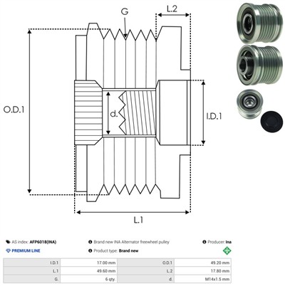 AS-PL AFP6018(INA) EAN: 5902129096603.