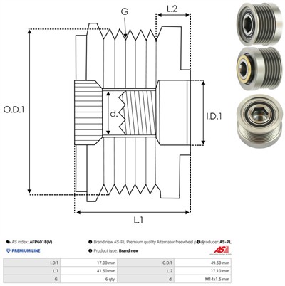 AS-PL AFP6018(V) EAN: 5901259479669.