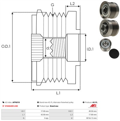 AS-PL AFP6018 EAN: 5901259446203.