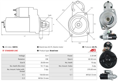 AS-PL S0016 EAN: 5901259418538.