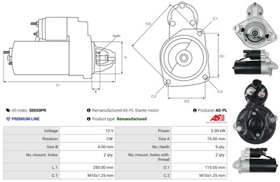 AS-PL S0020PR EAN: 5902129099765.