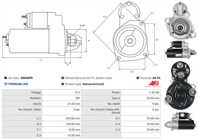 AS-PL S0044PR EAN: 5902129102007.