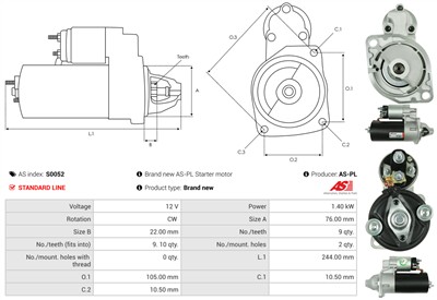 AS-PL S0052 EAN: 5901259419061.