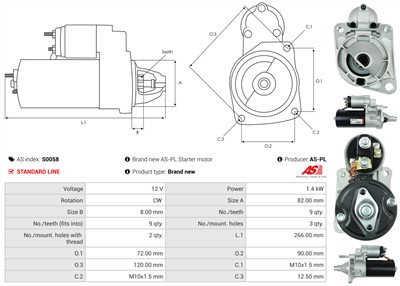 AS-PL S0058 EAN: 5901259419122.
