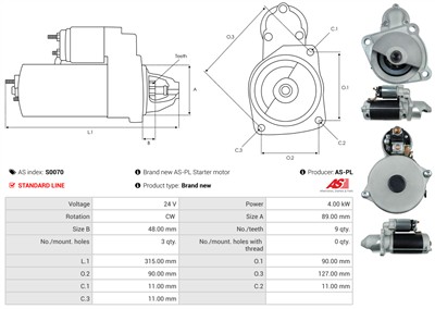 AS-PL S0070 EAN: 5901259419320.