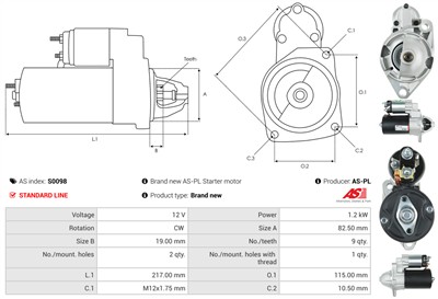 AS-PL S0098 EAN: 5901259419740.