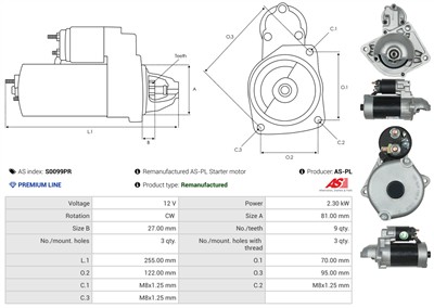 AS-PL S0099PR EAN: 5902129114048.