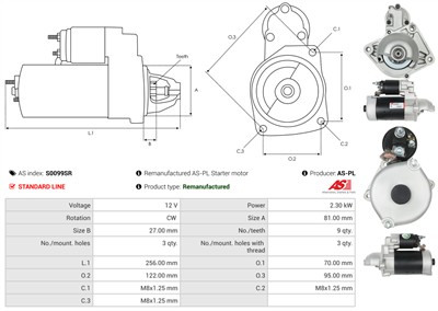 AS-PL S0099SR EAN: 5902129146476.