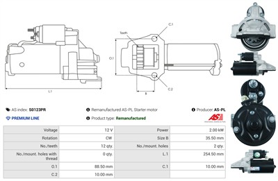 AS-PL S0123PR EAN: 5902129098621.