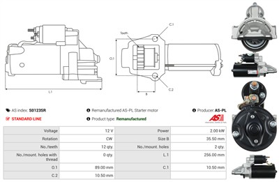 AS-PL S0123SR EAN: 5902129096726.