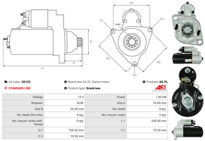 AS-PL S0125 EAN: 5901259420036.