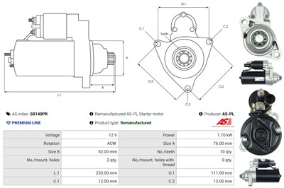 AS-PL S0140PR EAN: 5902129089575.
