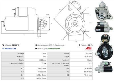 AS-PL S0158PR EAN: 5902129043317.