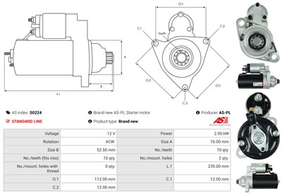 AS-PL S0224 EAN: 5901259436280.