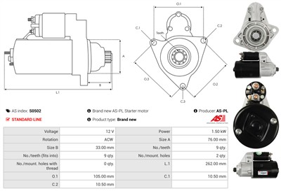 AS-PL S0502 EAN: 5902129003359.