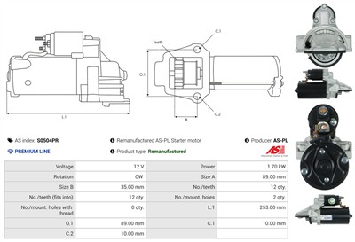 AS-PL S0504PR EAN: 5902129191544.